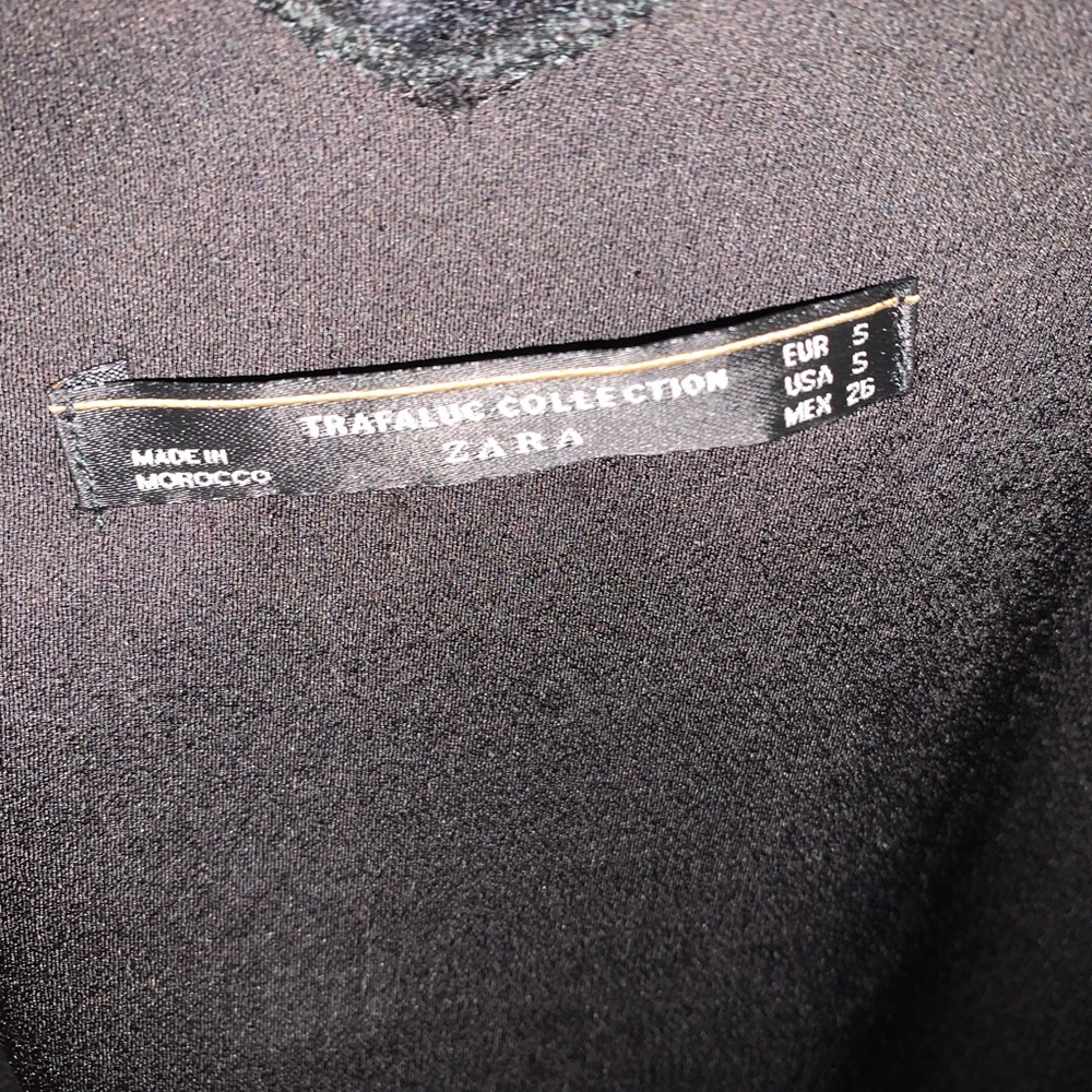 ZARA black off the should dress